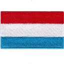 1 PC Luxembourg Flag Patches Iron On or Sew On Embroidered Tactical Military National Luxembourg Patch