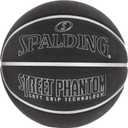 Spalding Outdoor Rubber Basketballs | Performance Rubber Cover Designed for Outdoor Play | Multiple Sizes & Colors (Mini, 22", Lay Up - Street Phantom - Silver/Black)