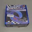 DKOXT Flexible Race Track for Kids 15 Feet of DIY Flex Track Race with 2 Cars & 3 Strong Suction Cups Car Ramp Toy Track, for Kids Ages 3+, Blue