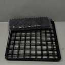 Amazon Basics 6 Storage Shelves with 6 Cube Wire Grid, Stackable Cubes, Black, 14" D x 14" W x 14" H