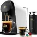 L'OR Barista System Coffee and Espresso Machine Combo with Frother, White, 2606108