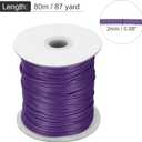 MECCANIXITY Waxed Cord 2mm Waxed Thread 87 Yard Wax String Leather Cord for Bracelet Making, Necklaces, Beading, Jewelry Making and DIY Crafts(Dark Purple)