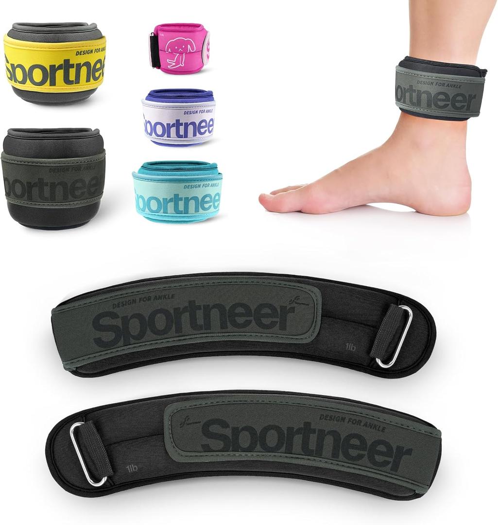 Sportneer Ankle Weights 0.5/1/2/3/5 LBS 1 Pair Wrist Leg Arm Weights for Women Men Kids Child with Adjustable Straps, Strength Weighted for Jogging Running Walking Fitness Gym Workout (Black) Sportneer Ankle Weights 0.5/1/2/3/5 LBS 1 Pair Wrist Leg Arm Weights for Women Men Kids Child with Adjustable Straps, Strength Weighted for Jogging Running Walking Fitness Gym Workout (Black)