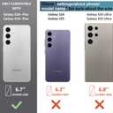 Compatible with Samsung Galaxy S24+ Plus & S25+ Plus Case Cute Clear for Women,Cool Transparent Silicone Phone Cases Cover - Green Flower Bouquet Wild