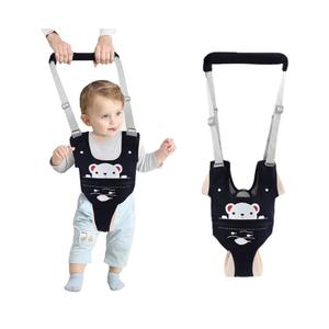 Baby Walking Harness Handheld Baby Walker Assistant Belt Adjustable Toddler Infant Harnesses Standing Up Walking Learning Helper with Detachable Crotch for 9-24 Month Old (Dark Blue)