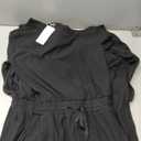 Lazysmile Womens Dressy Long Sleeve Off Shoulder Jumpsuit (Black, L)
