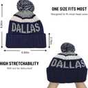 Kids Beanie Hat with Pom,Children Warm Knitted Pompom Hat,Boys Girls Beanie Cap&Winter Hat,Knitted hat Gift for Fans. (Dal Solid Color)