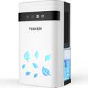 TENKER Dehumidifier for Home, 77oz Water Tank (1000 sq.ft) Dehumidifiers, Quiet Dehumidifier with Auto Shut Off, Sleep Mode, 7-Color LED Light for Closet Bedroom Bathroom RV, White