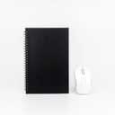 8.65 x 5.9 Inch 2 Pack College Ruled Notebook, Soft Black Cover Spiral Notebook, Memo Notepad Sketchbook, Students Office Business Diary Spiral Book Journal, 160 Pages, 80 Sheets