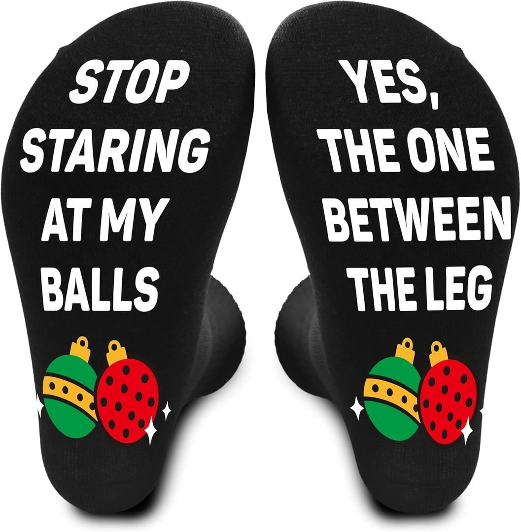 Funny Office Socks, Novelty Inspirational Socks for Coworker or Team Lead (Balls Black)