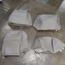 munirater Grey 4Pcs Seat Cover Leather Bottom Lean Back Driver & Passenger Replacement for 2003-2006 Escalade