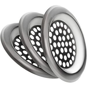 Hair Catcher Sink Drain 3", Sink Strainer Flat, Drain Protector Stainless, Drain Catcher Hair, Drain Cover (Pack of 3)