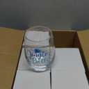 Umigy 8 Pcs Winter Blue Glasses Let It Snow Happy New Year Stemless Glass 15 oz Snowflake Winter Let It Snow Leaf Tree Glasses for Holiday Party Family Birthday Decoration