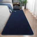Modern Hallway Runner Rug, 2x6 Rug Runners for Kitchen, Navy Blue Washable Long Runner Rugs for Hallways, Soft Indoor Carpet for Bedroom Bedside, Non-Slip Memory Foam Rugs for Entrance Room Dcor