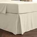 Mellanni Bed Skirt King Size - Bed Skirting - 15-Inch Tailored Drop Pleated Dust Ruffle - Hotel Luxury Bedding - Wrinkle, Fade, Stain Resistant - 1 Bedskirt (King, Golden Ivory)