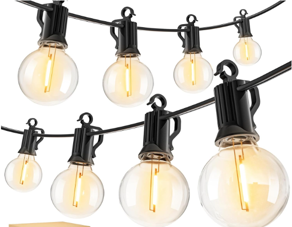 Brightown Outdoor String Lights - Waterproof Globe Patio Lights 35 Ft with 30 G40 Shatterproof LED Bulbs, Connectable Commercial Hanging Light for Backyard, Bistro, Porch, Cafe, Deck, Garden
