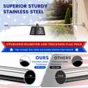 ZHULI 5 FT Flag Pole for Outside House, Flag Pole Kit with 180 Multi-Position Bracket Holder, Rustproof Stainless Steel Flagpole with Tangle Free Spinning Flag Rings, for Outdoor Porch Residential