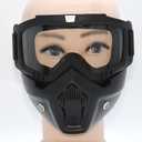 Airsoft Mask Full Face, Paintball Mask, Tactical Mask, Motorcycle Helmet Goggles with Removable Face Mask for Men Women (