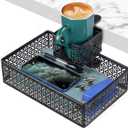 Black Modern Under Desk Drawer Organizer Clip-on Cup Holder & Phone Holder