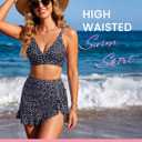 Blooming Jelly Women's High Waisted Bikini Sets Tummy Control Bathing Suit Two Piece Swim Suit 2026 Retro Swimsuit (Black, XL)