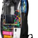 Lunchbox Clear Lite Pack Anti Theft Clear Bag for Stadium Events with Locking Zippers Protects Items at Festivals, Concerts, and Traveling. Backpack is Compliant with Most Venue Bag Policies