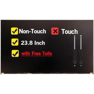 23.8 inch Non-Touch Screen Replacement LM238WF2-SSK1 LM238WF2(SS)(K1) for Dell OptiPlex 7460 7470 DP/N 0KD4T6 KD4T6 0YXN48 YXN48 All in One FHD 1920 * 1080 LCD Display Panel