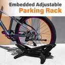 Adjustable Bike Parking Stand Fits 16-29 Inch Bicycles, Compatible with 23c-3.0 Tire Width Heavy-Duty Plastic, Easy Installation, Stylish Two-Tone Design (Black(2 Pack))