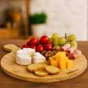 12" Wooden Pizza Peel | Pizza Cutting Board & Cheese Board with Cutter & Knife | Multipurpose Bamboo Cutting Board & Charcuterie Board For Pizza, Cheese, Fruits, Vegetables & Meat