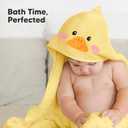 KeaBabies Hooded Baby Towel for Newborn - Viscose Derived from Bamboo Large Baby Bath Towels with Hood for Boys, Girls, Toddler, Extra Absorbent & Soft Newborn Bath Essentials(Duck, Regular)