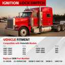 Ignition Switch Assembly Kit with 4 Door Lock Cylinder & 4 Key Compatible with Peterbilt 379 377 359 378 349 385 362 Truck Replace# 23-08598, 23-09994C268, 30GN15 34RC156