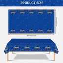 3 x 2 Pack Graduation Tablecloth - Congrats Grad Table Cloths, Plastic Disposable Rectangle Blue Class of 2026 Table Cover for Graduation Tables Decorations Party Decor Supplies Favors,108 x 54 Inch