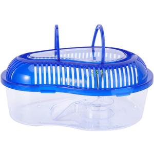 POPETPOP Turtle Tank with Lid : Plastic Tortoise Habitat with Basking Platform Transparent Reptile Tank for Turtle, 12.99x9.06x5.31 inch