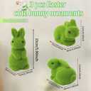 3pcs 5 Inches Moss Easter Bunny Home Decor, Artificial Moss Rabbit for Easter Decorations,Cute Bunny Figurines as Spring Decor