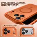 BERFY for iPhone 17 Pro Max Case, Compatible with MagSafe, Built-in Privacy Screen Protector, Camera Protection, Shockproof Full Body Phone Case 6.9", Translucent Cosmic Orange