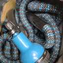 Expandable Garden Hose 100 ft with 10 Function Spray Nozzle, Flexible, Kink Free, Leak-Proof, Ultra Lightweight Retractable Stretch Water Hose 100ft for Yard, Lawn, Car Wash and Outdoor(Black & Blue)