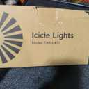 Brightown Icicle Lights for Outside, 40 FT 432 LED Icicle Christmas Lights Outdoor with 81 Drops, 8 Modes, Connectable String Light with Remote, Timer, Waterproof Christmas Light for House, Warm White