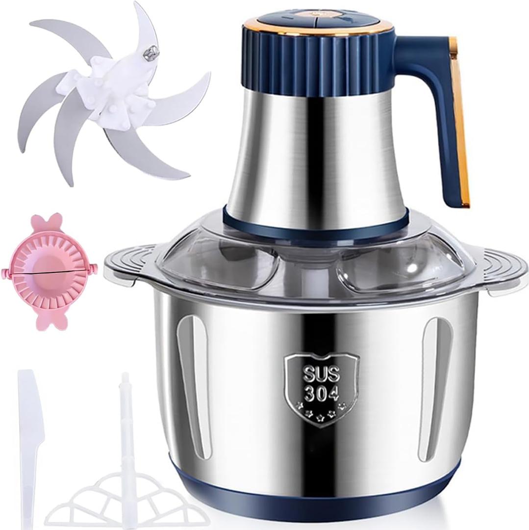 VovioCleoFood Processors 500W Powerful Small Meat Grinder & Food Chopper 5LElectric Vegetable Chopper 5-Speed Mode for Meat fish Nuts Fruits Vegetables wait 