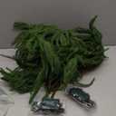 2PCS 6FT Norfolk Pine Garland with 60 Lights, 80 Pine Branches, Realistic Christmas Garland Holiday Greenery for Table Mantle Wall Christmas Decorations