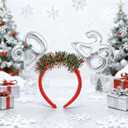 2026 Headbands for Women New Years Headband NYE Headband Happy New Year Headbands New Years Eve Party Supplies 2026 Decorations Accessorie - Silver