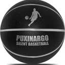 Silent Basketball Size 7 (29.5") Upgrade Dribble Dream Si-Lent Basketball, Foam Basket-Ball No Noise, Quiet Basket-Ball Dribbling Indoor, Training Ball for Indoor Activities, Gift for Youth (Black)