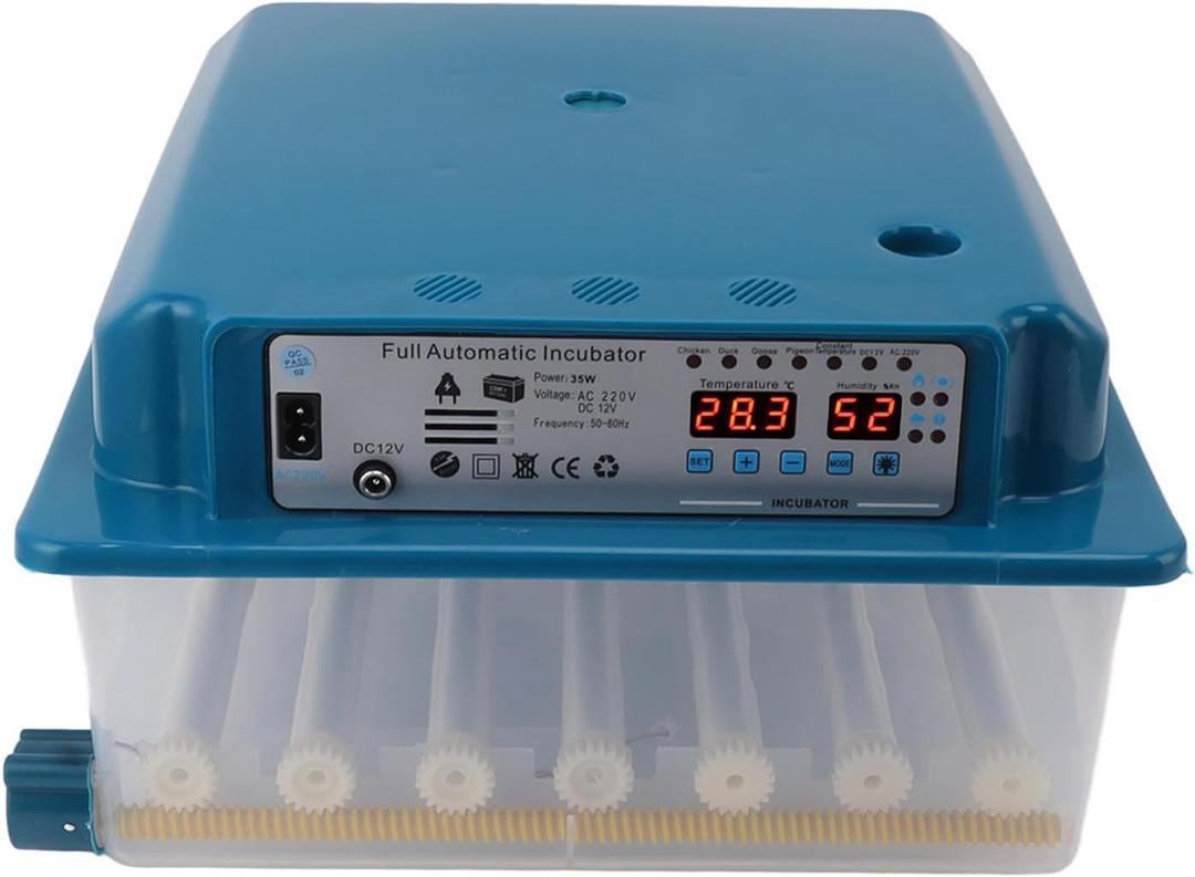 Poultry Hatching Machine, Automatic Eggs Incubators, Intelligent Thermostat Poultry Hatching Machine 36 Eggs Digital Poultry Hatching Machine for Duck Goose Bird Fish Lizard Eggs (US Plug 110V)