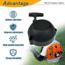 Recoil Pullstart Starter 4244-190-0308 Fit for STIHL BR600 BR430 BR450 SR430 SR450 SR450-Z, Backback Blower Rewind Starter Assembly Replaces 42441900308
