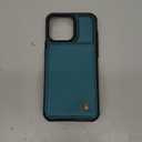 Vinich for iPhone 16 Pro Max Wallet Case with Card Holder, RFID Blocking Credit Slots Kickstand Shockproof Phone Cover Fit for iPhone 16 Pro Max 6.9" Bluish Green