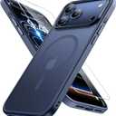 Compatible with iPhone 17 Pro Max Case with Screen Protector, Shockproof, Compatible with MagSafe, 3-Layer Drop Protection, Heavy Duty Magnetic Phone Case Cover, 6.9", Blue/Gray