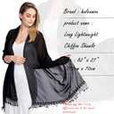 halenmou Chiffon Shawl Wraps for Women Shawls and Wraps for Evening Dresses Formal Dressy Wedding Sheer Scarf Lightweight