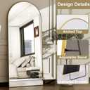 57" x 20" Arched Full Length Mirror - Wall Mounted/Floor Mirror Aluminum Alloy Frame Full Body Mirrors for Bathroom Living Room Bedroom and Entryway,Gold