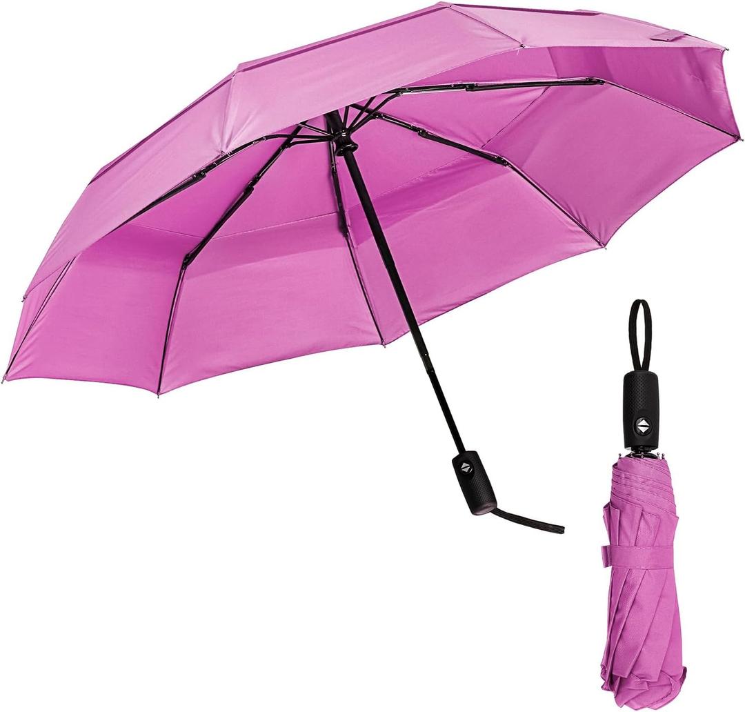 Mr. Pen- Windproof Travel Umbrella, Violet, Automatic Umbrellas for Rain, Compact Umbrella, Umbrellas for Rain Windproof