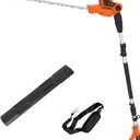 GARCARE Corded Pole Hedge Trimmer Electric 500W Motor with 18-Inch Blade