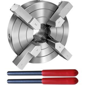 4 Inch Wood Lathe Chuck Set 4 Jaws Self-Centering Lathe Chucks Thread 1 x 8TPI Lathe Chuck for Woodturning