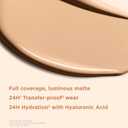 Clarins Skin Illusion Longwear Full Coverage Foundation|Luminous Matte Finish|24H Hold and 24H Hydration|Natural Looking|Transfer, Sweat and Smudge Proof| Contains Hyaluronic Acid|1 Fl Oz